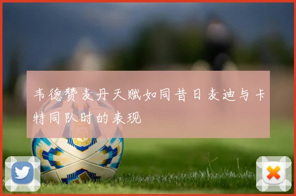 韦德赞麦丹天赋如同昔日麦迪与卡特同队时的表现